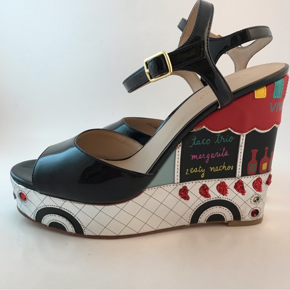 Kate Spade Dora Taco Truck Patent Leather Shoes Size 7.5 - Picture 8 of 13